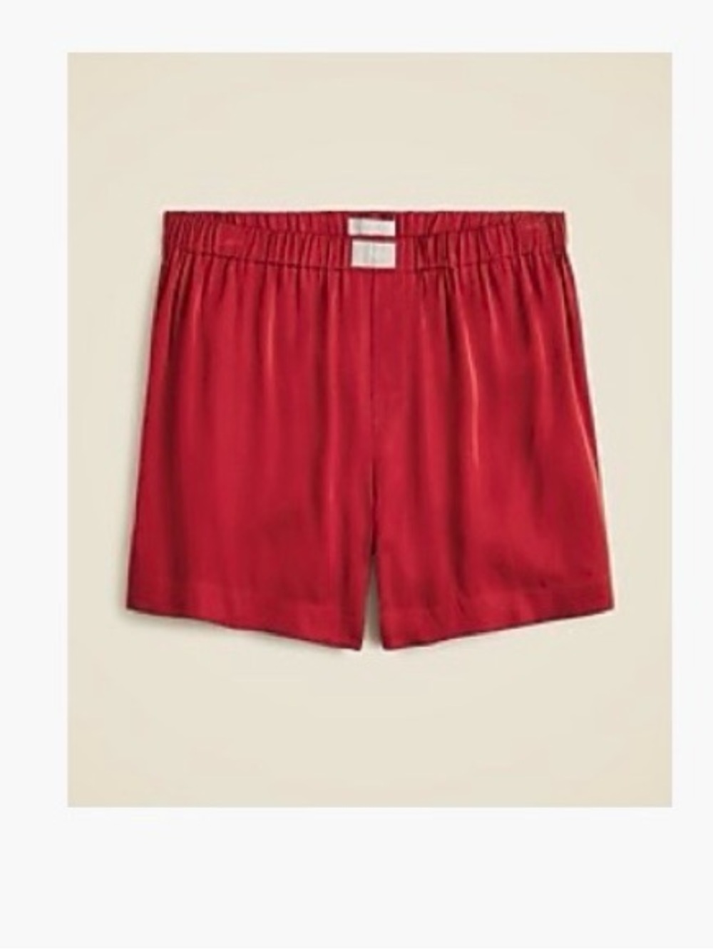 J. Crew Red Elastic-Waist Athletic Shorts